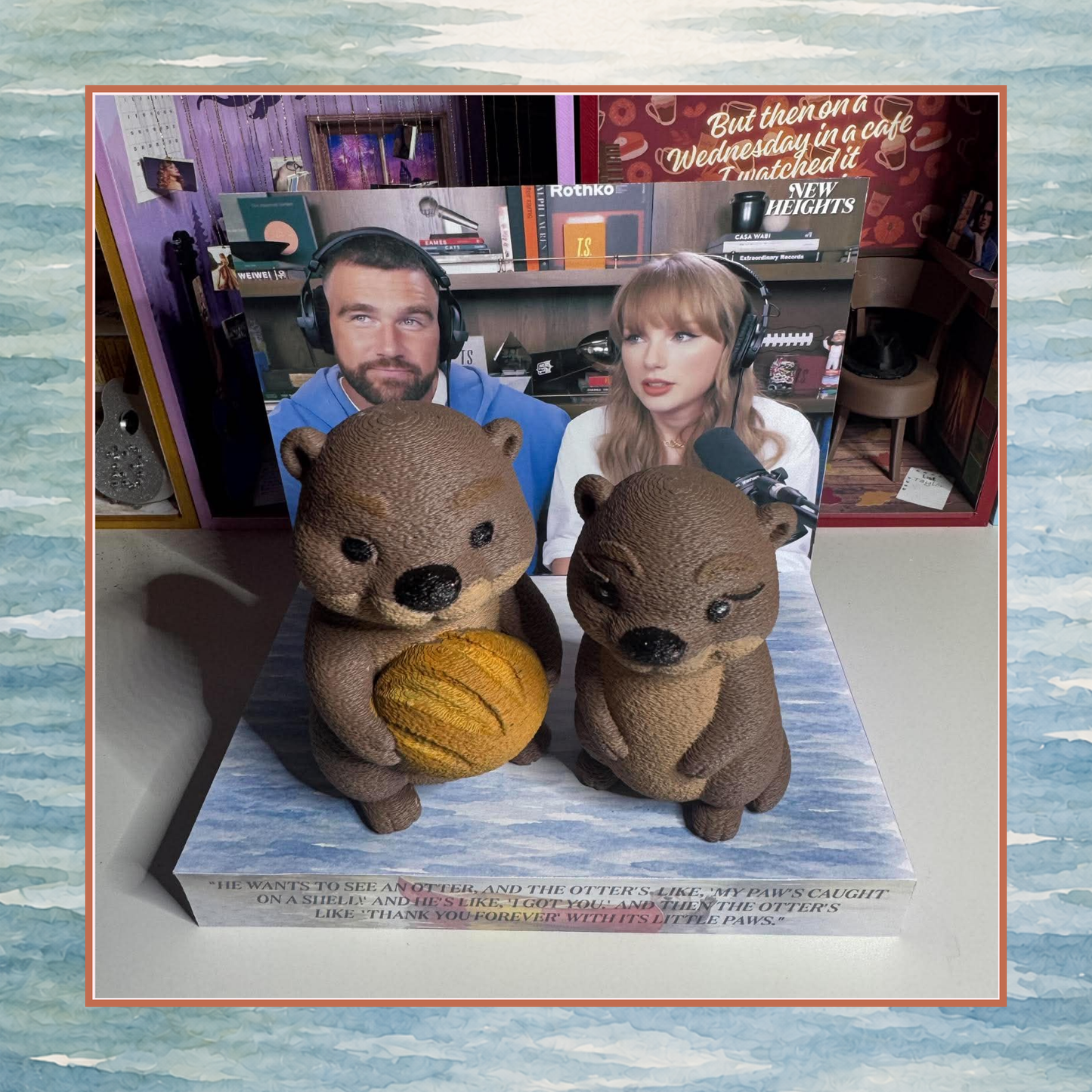 Iconic Moments - Shelf trinket - Tay and Trav Otters (hand-painted)