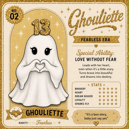 The Ghosts from Eras Past - Limited edition 13/13 - Hand-glittered and embellished (with cute ID cards)