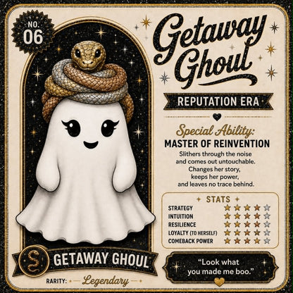 The Ghosts from Eras Past - Limited edition 13/13 - Hand-glittered and embellished (with cute ID cards)