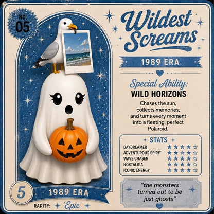 The Ghosts from Eras Past - Limited edition 13/13 - Hand-glittered and embellished (with cute ID cards)
