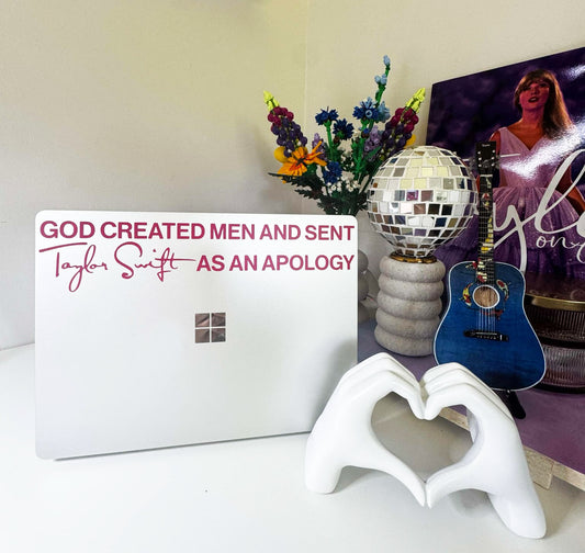 Vinyl decal  - God created men and sent Taylor Swift as an apology