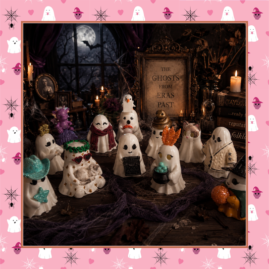 The Ghosts from Eras Past - Limited edition 13/13 - Hand-glittered and embellished (with cute ID cards)