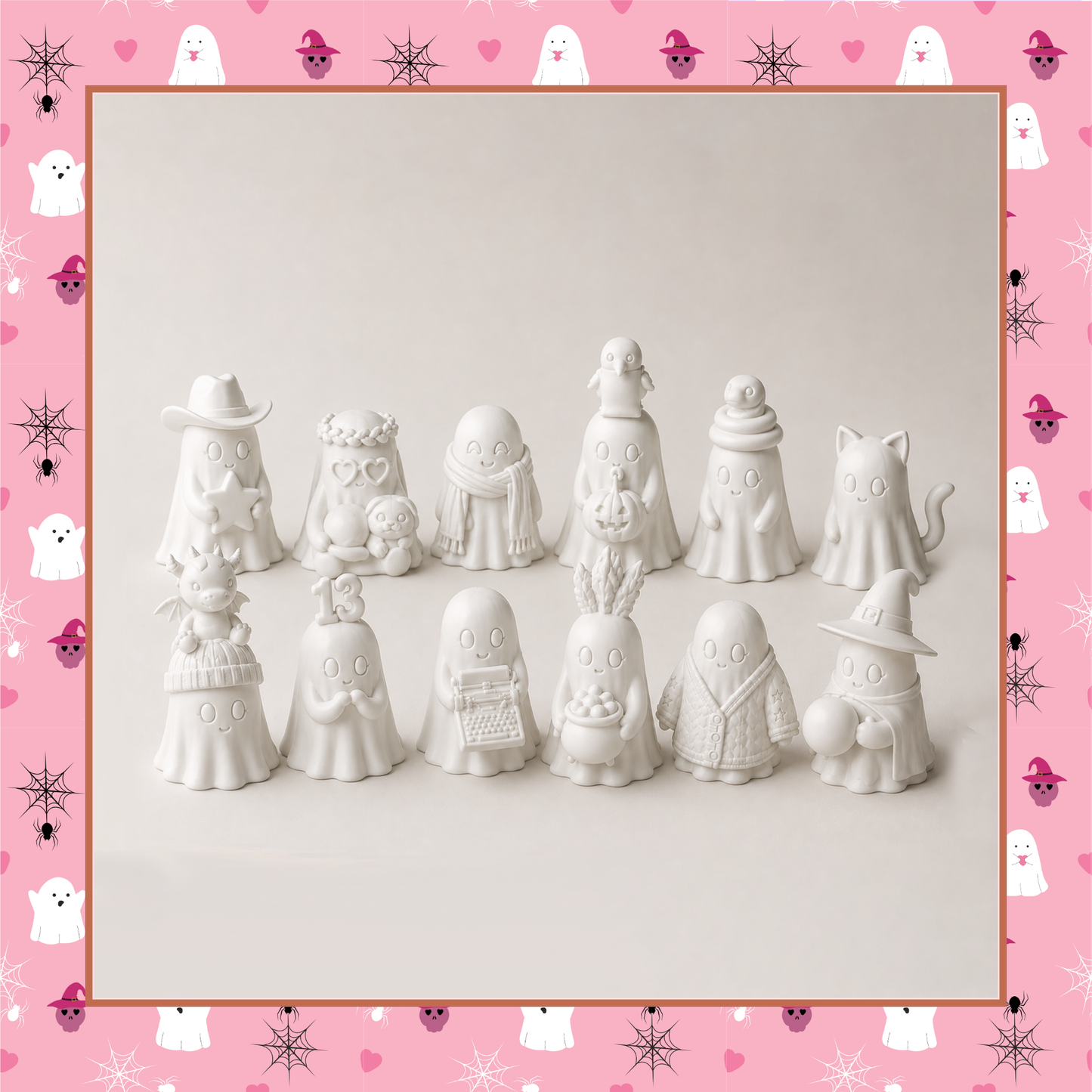 The Ghosts from Eras Past - Limited edition 13/13 - Hand-glittered and embellished (with cute ID cards)
