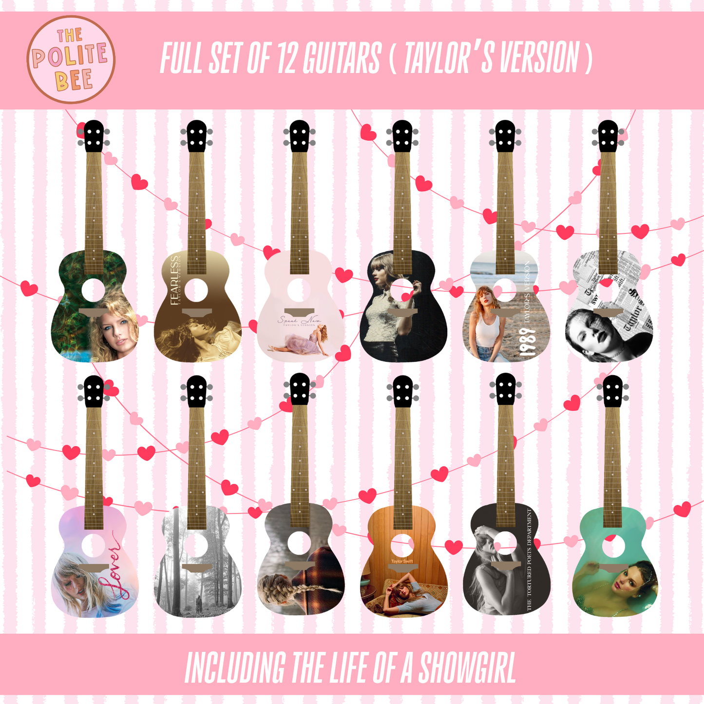 Christmas ornaments - Mini Guitars (dollhouse sized)