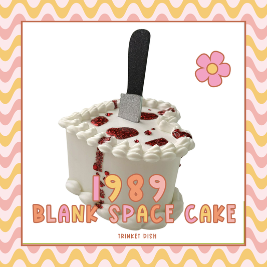1989 Blank Space cake trinket dish (hand embellished)