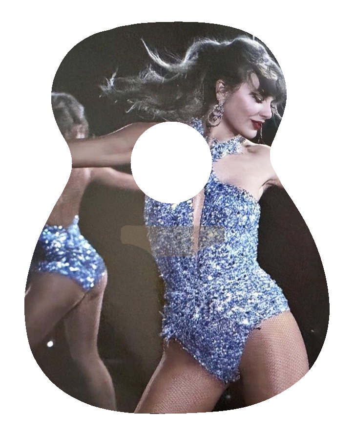 Opalite guitar (hand-glitterd and embellished)