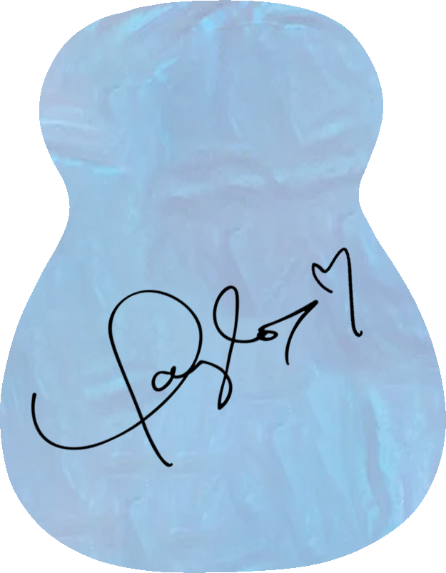 Opalite guitar (hand-glitterd and embellished)