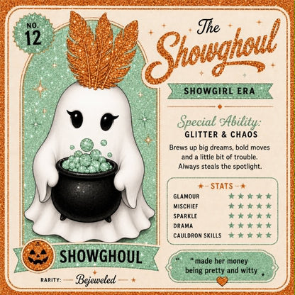 The Ghosts from Eras Past - Limited edition 13/13 - Hand-glittered and embellished (with cute ID cards)