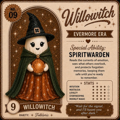 The Ghosts from Eras Past - Limited edition 13/13 - Hand-glittered and embellished (with cute ID cards)