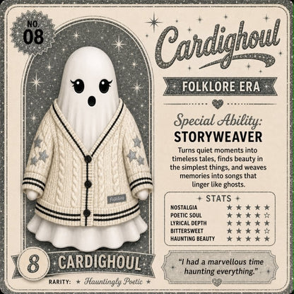 The Ghosts from Eras Past - Limited edition 13/13 - Hand-glittered and embellished (with cute ID cards)